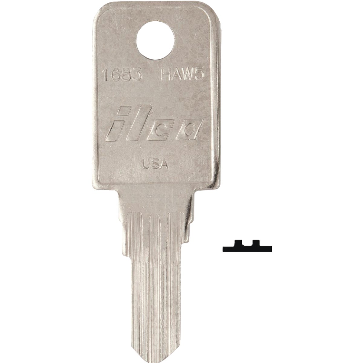 ILCO 1683 Haworth File Key (10Pack) Hemlock Hardware