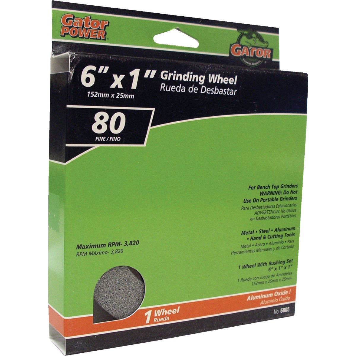 Gator Blade 6 In. 1 In. Adjustable 1", 3/4", 5/8", 1/2" Bench Grindi