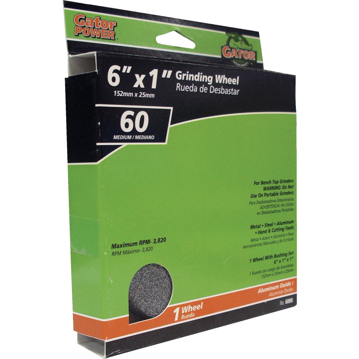 Gator Blade 6 In. 1 In. Adjustable 1", 3/4", 5/8", 1/2" Bench Grindi