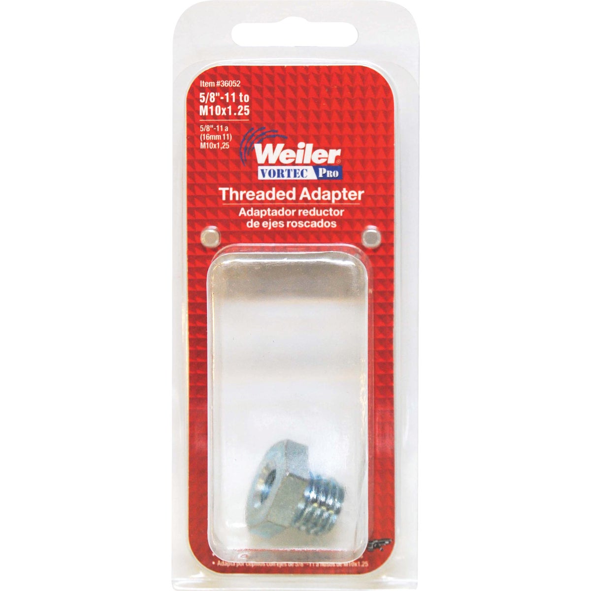 Weiler Vortec 11/4 In. x 10 Angle Grinder Arbor Adapter Hemlock Hardware