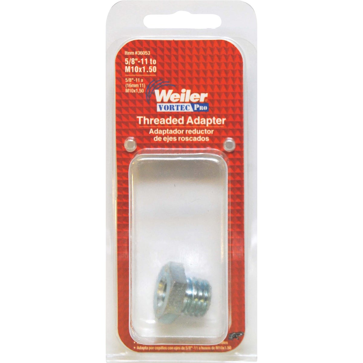 Weiler Vortec 11/2 x 10 Angle Grinder Arbor Adapter Hemlock Hardware