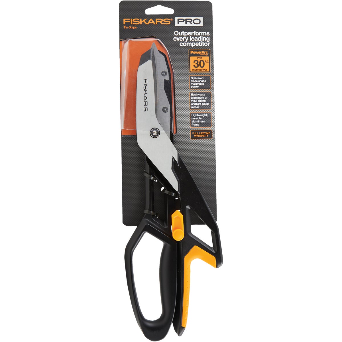 Fiskars PowerArc Easy Action 13 In. Aluminum Tin Snips – Hemlock