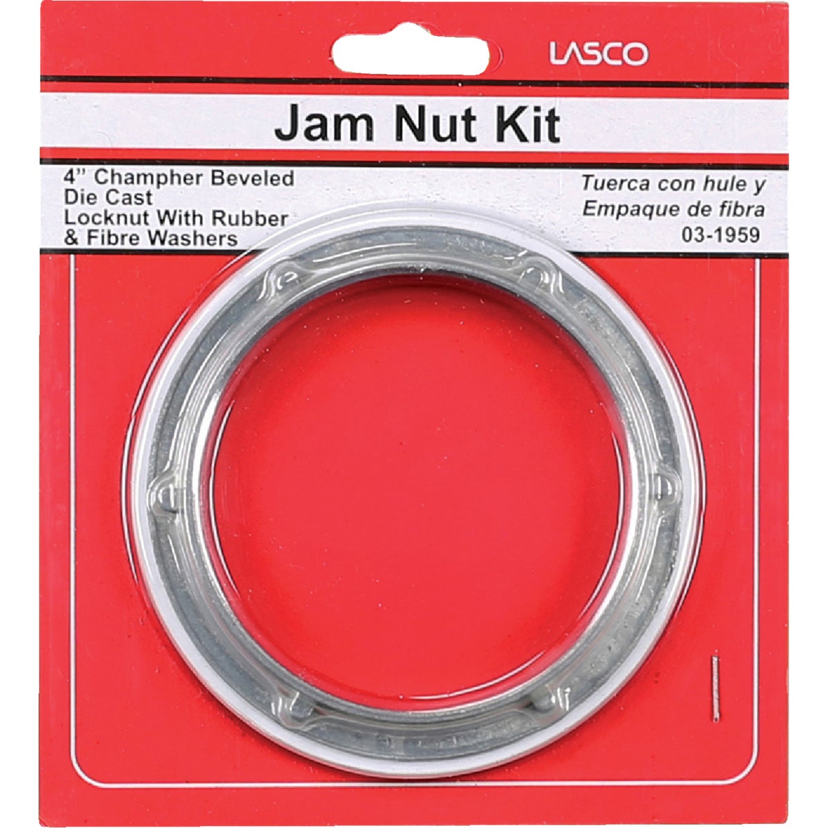 Lasco 4 In. Sink Basket Strainer Nut with Washers Hemlock Hardware