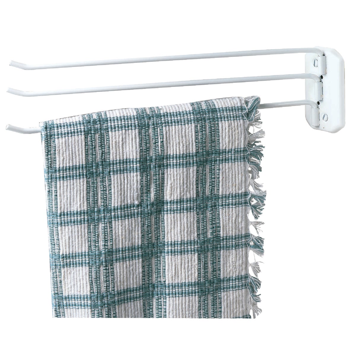Decko White Bath Rack Hemlock Hardware