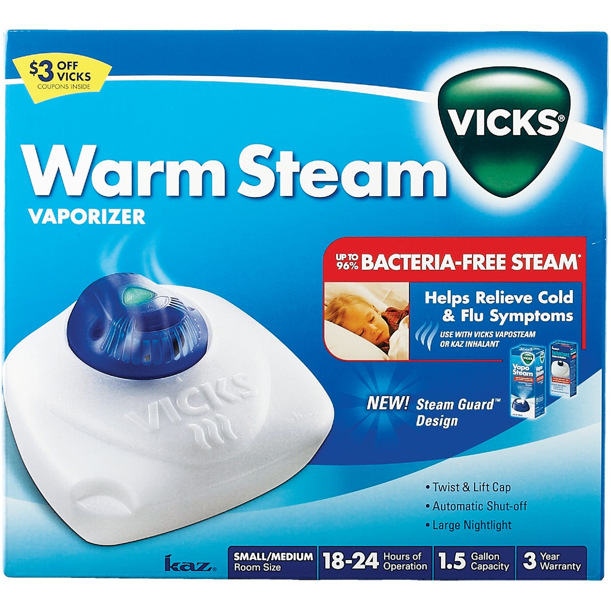 加湿器Vicks Warm Stream Vaporizer 1.5ガロン - 加湿器