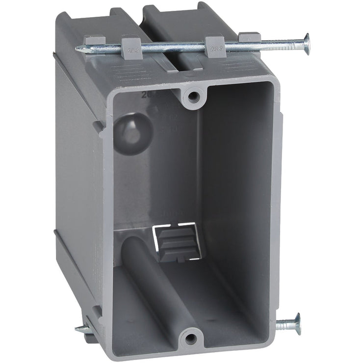 1-Gang PVC Molded New Work Wall Electrical Box, 20 Cu. In.
