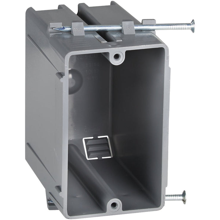 1-Gang PVC Molded New Work Wall Electrical Box, 22 Cu. In.