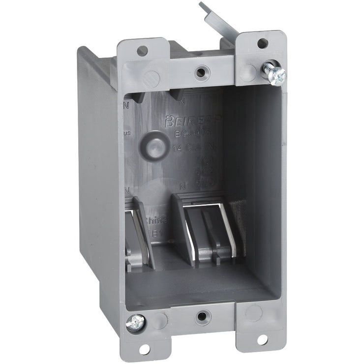 1-Gang PVC Molded Old Work Wall Electrical Box, 14 Cu. In.