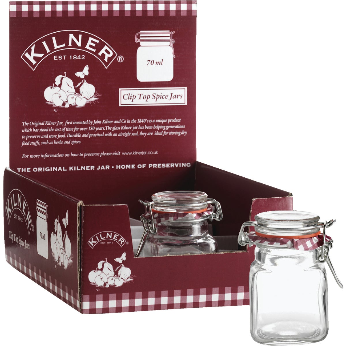 Glass Clip Top Square Spice Jar 2 oz - pack of 12, 12 - Kroger