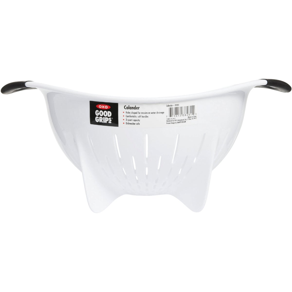 OXO Good Grips 3 QT Plastic Colander, White