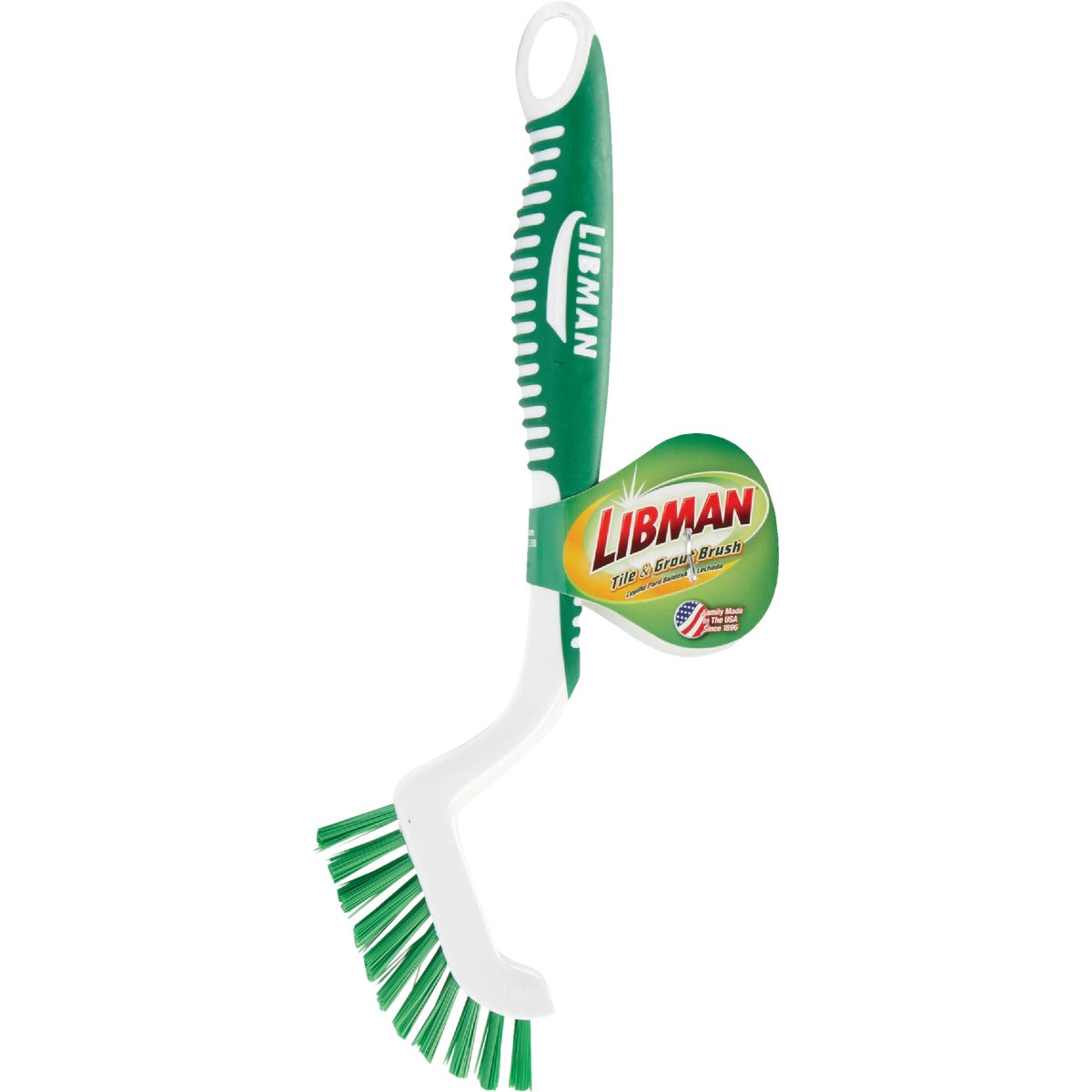 Libman Plastic/Nylon Bristles 1 In. Black Tile & Grout Brush