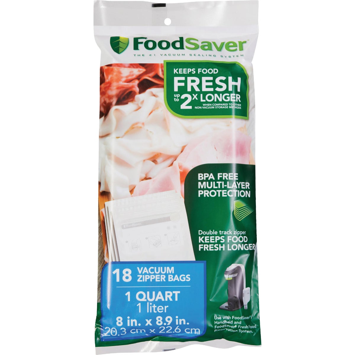 Plastic Foodsaver Quart Zipper Bags FoodSaver FreshSaver Vacuum