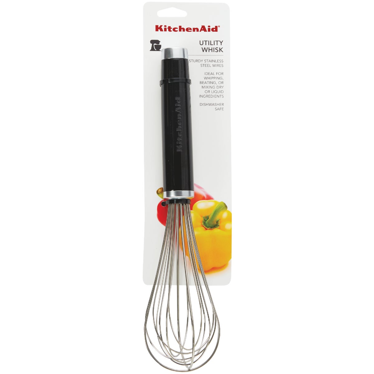 KitchenAid Classic Utility Whisk, 10.5 Inch, Black