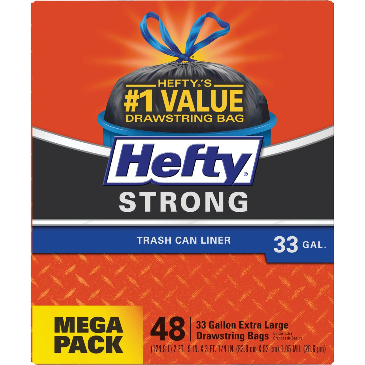 Hefty Strong 33 Gal. Extra Large Black Trash Bag (20-Count) – Hemlock  Hardware