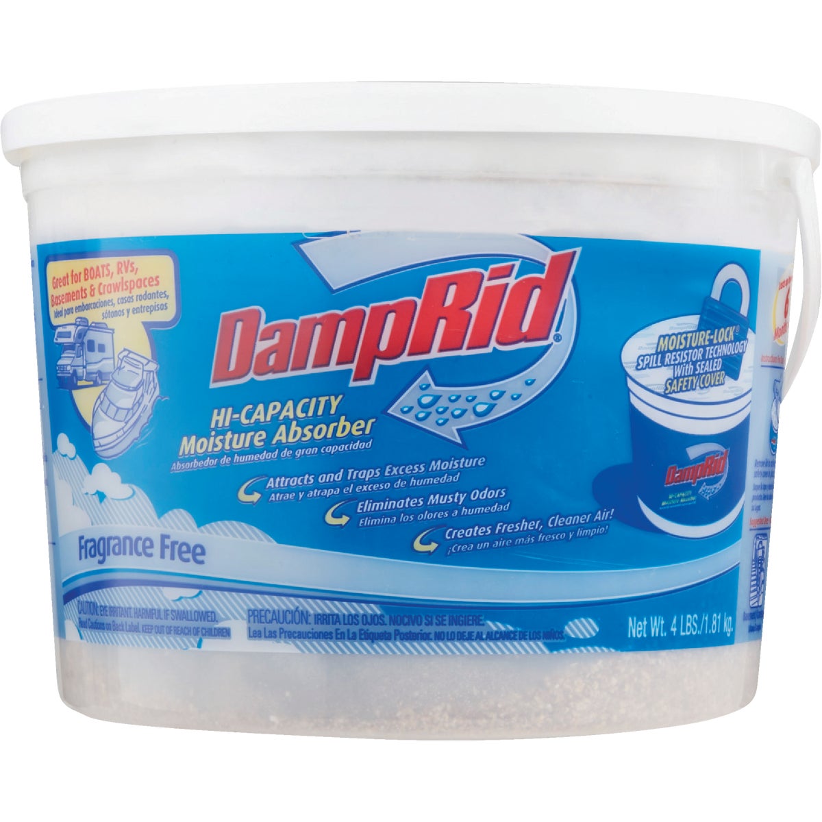 DampRid 64 Oz. Hi-Capacity Fragrance Free Moisture Absorber