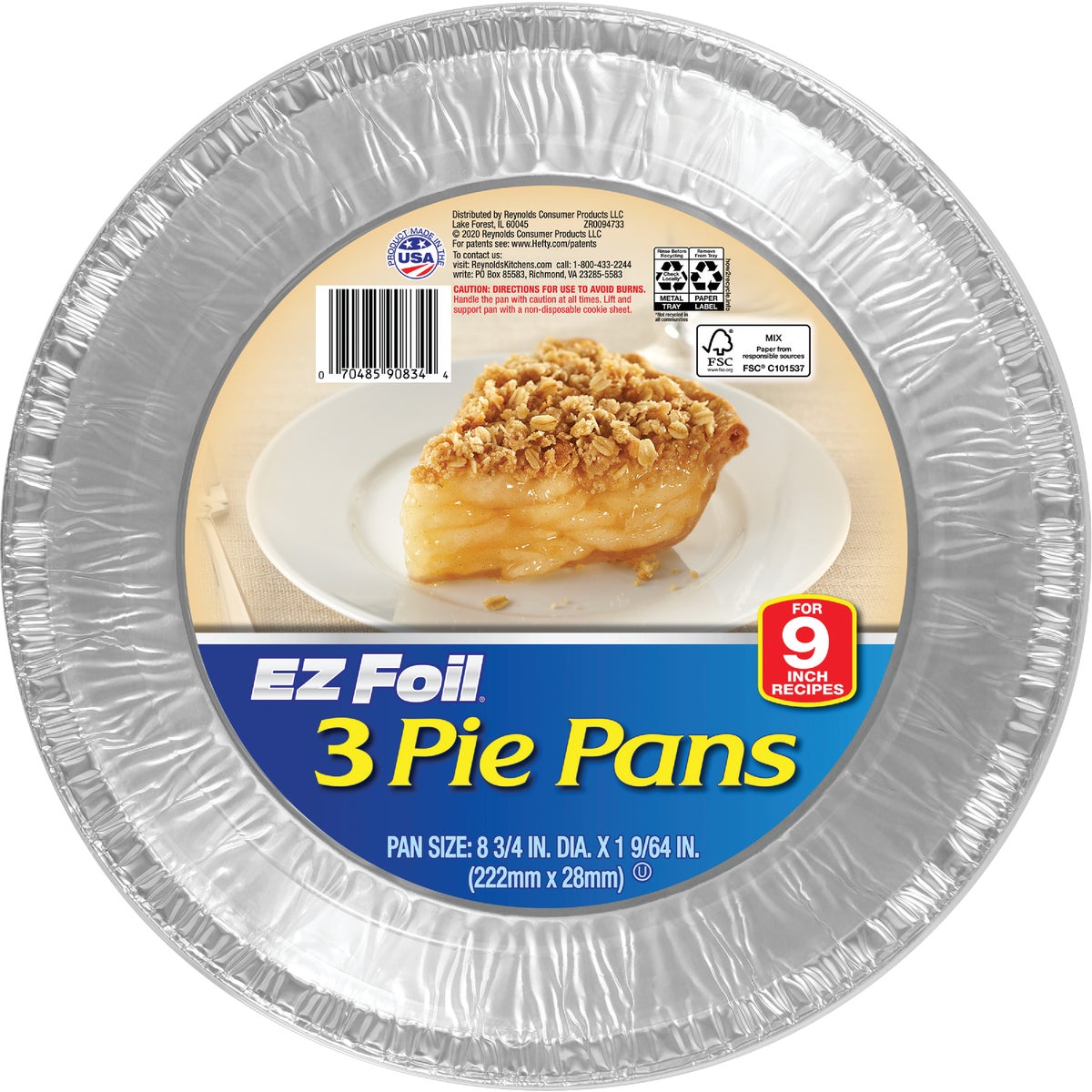 EZ Foil 8-3/4 Deep Pie Pan (3-Count)