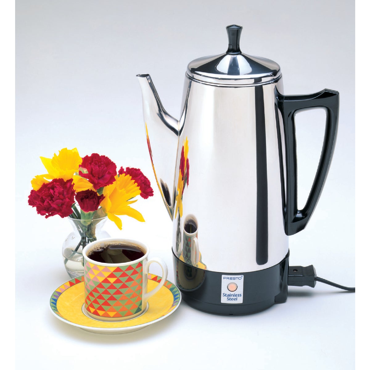 Presto To 12 Cup Stainless Steel Electric Coffee Percolator