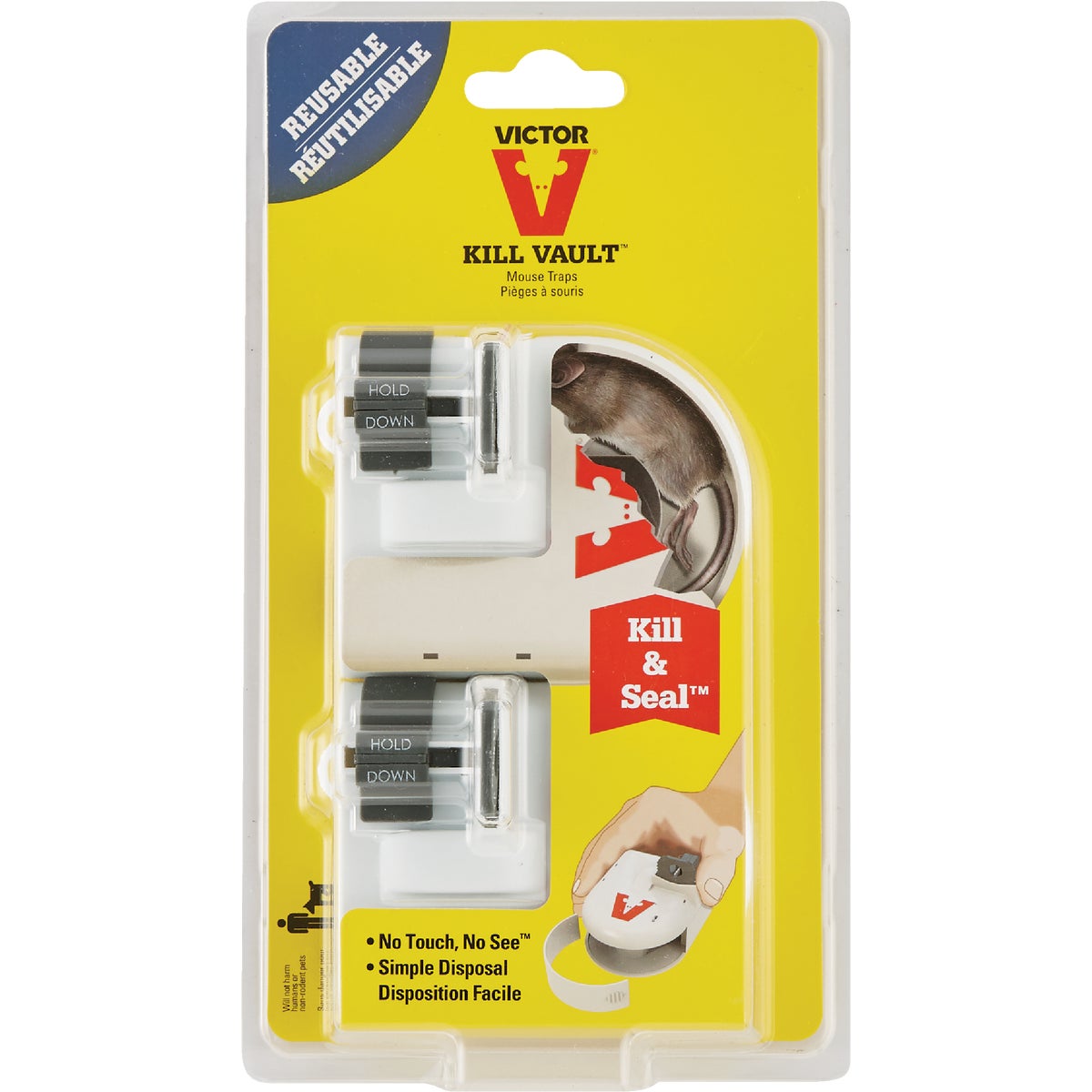 Victor Kill And Seal Mechanical Hygienic Mouse Trap (2-Pack