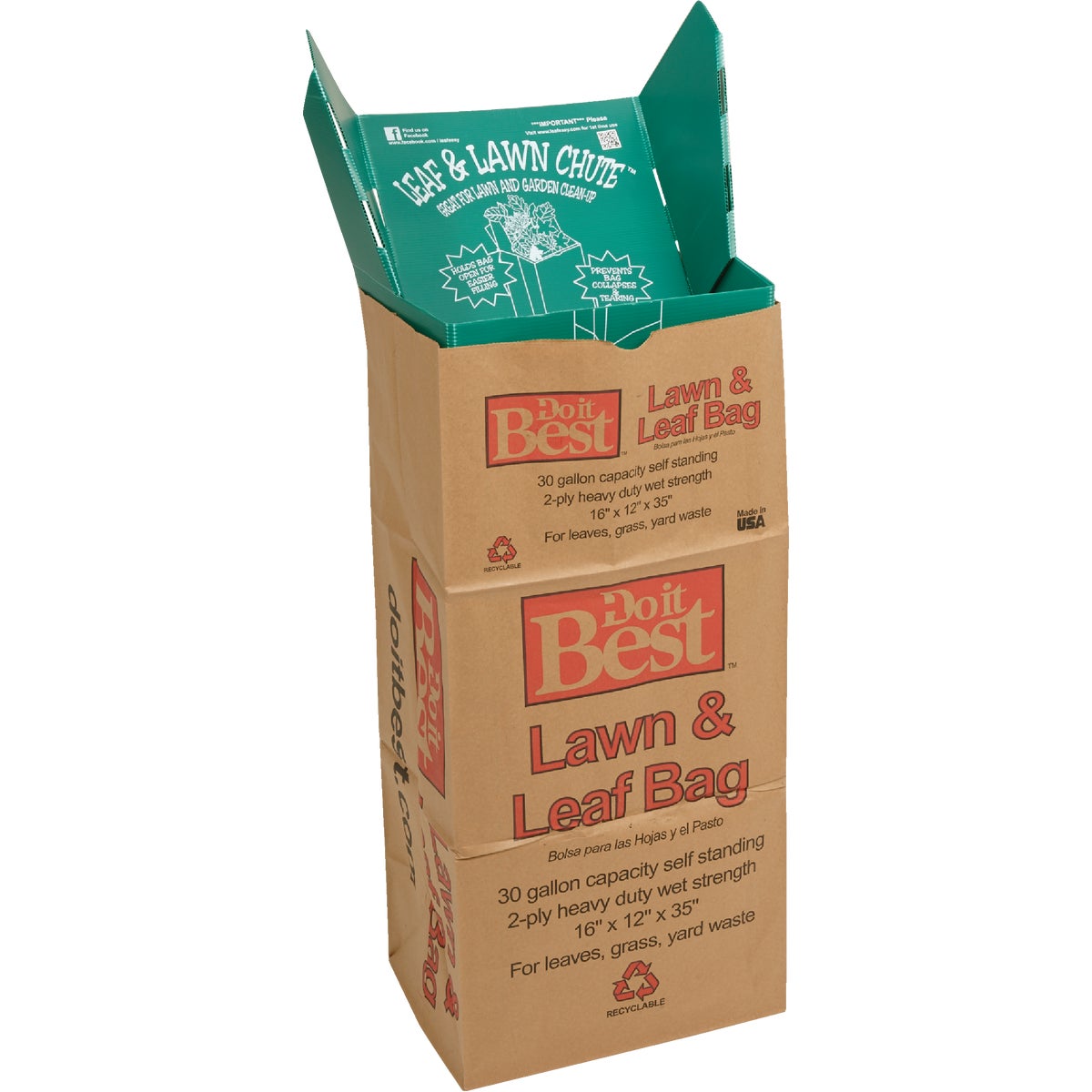 Luster Leaf 30 Gal. Corrugated Plastic Lawn & Yard Bag Holder – Hemlock  Hardware