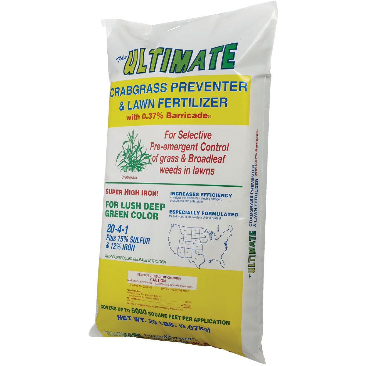 Ultimate 20 Lb 5000 Sq Ft 20 4 1 Lawn Fertilizer With Crabgrass Pre Hemlock Hardware 6004