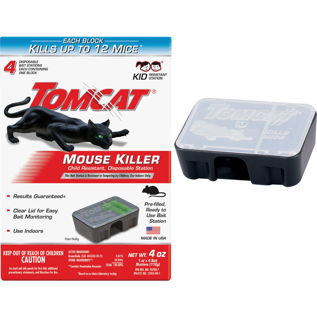 4 Packs Tomcat Mouse Killer Disposable Stations 2 ea. 8 Total