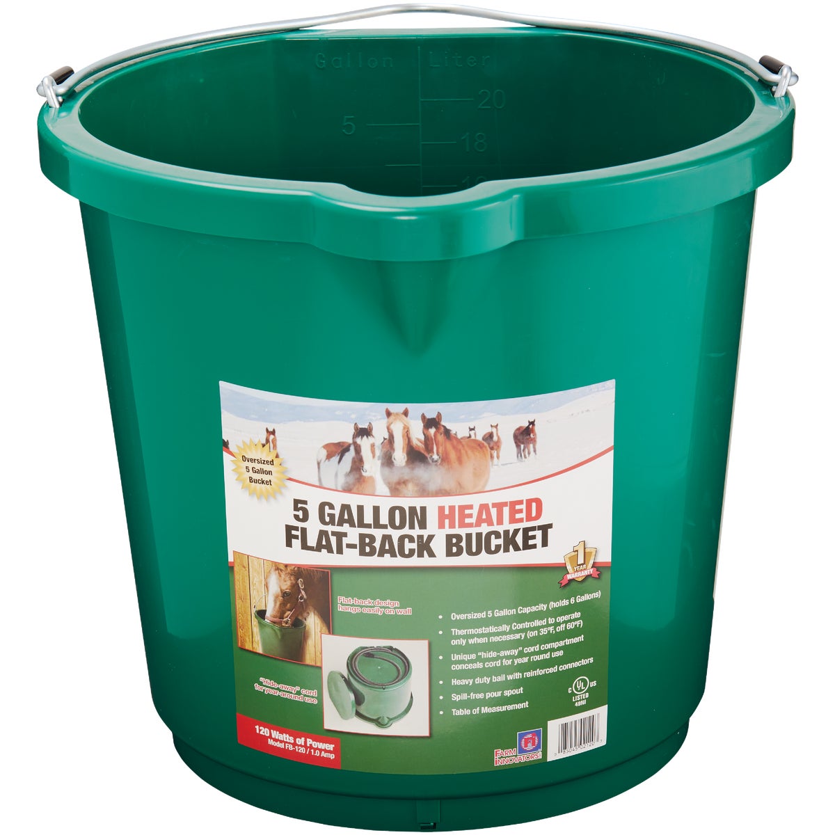 Farm Innovators 5 Gal. 130W 120V Heated Bucket – Hemlock Hardware