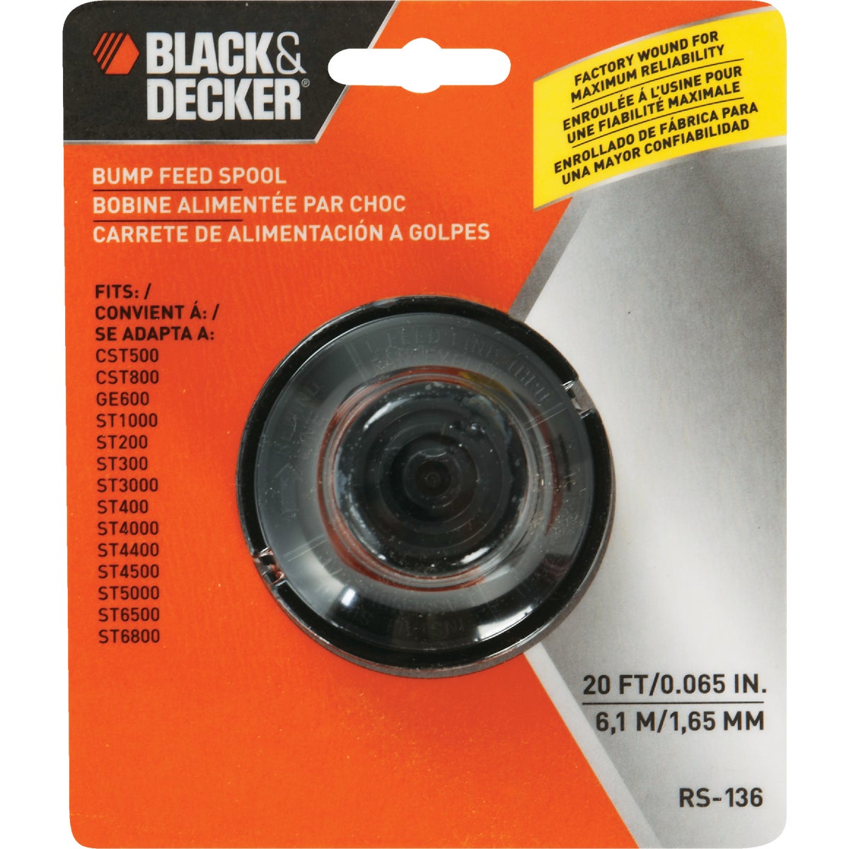 Black & Decker 0.065 In. x 20 Ft. Bump Feed Trimmer Line