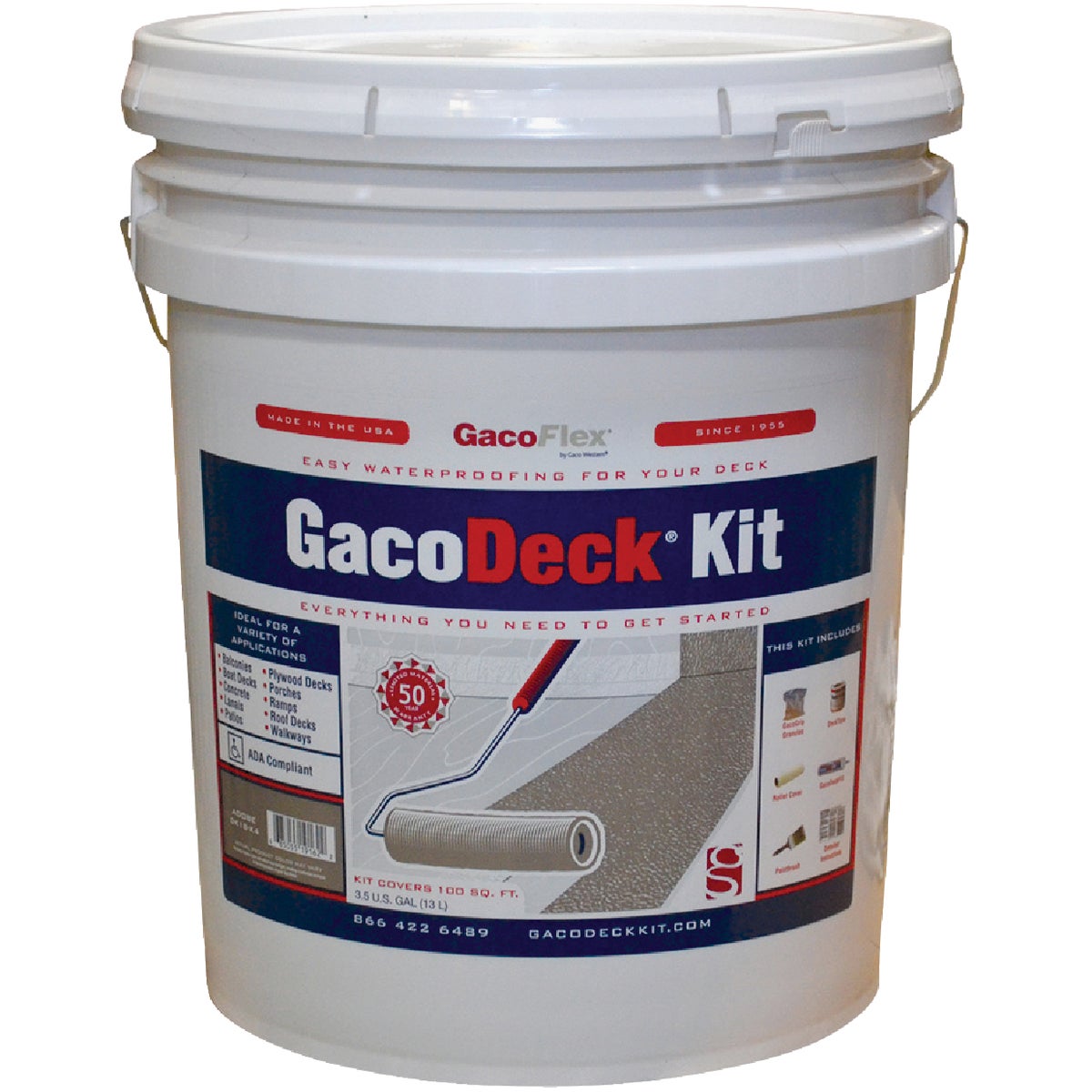 GacoFlex GacoDeck Adobe Elastomeric Deck Coating, 3.5 Gal. Kit ...