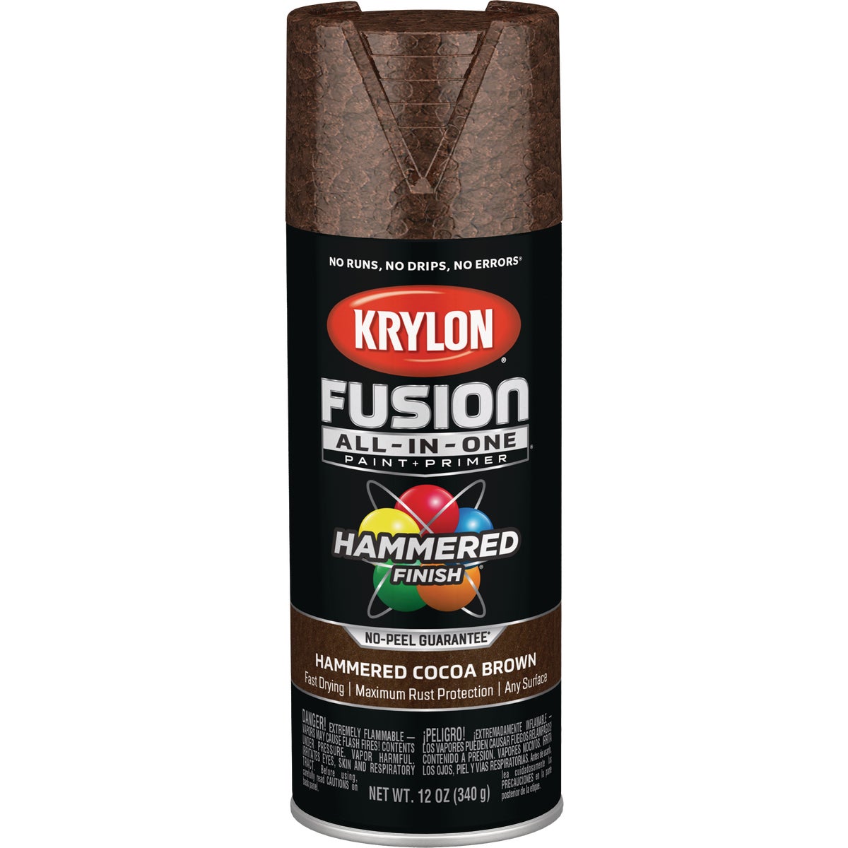 Krylon Fusion All-In-One Hammered Spray Paint & Primer, Cocoa