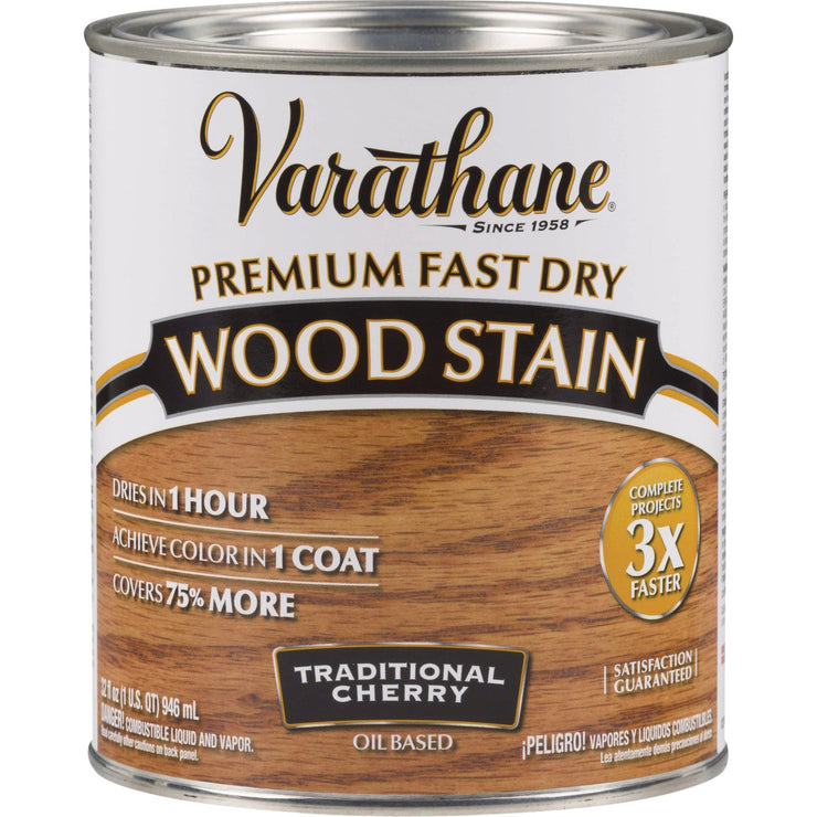Varathane Fast Dry Traditional Cherry Urethane Modified Alkyd Interior Wood Stain, 1 Qt.