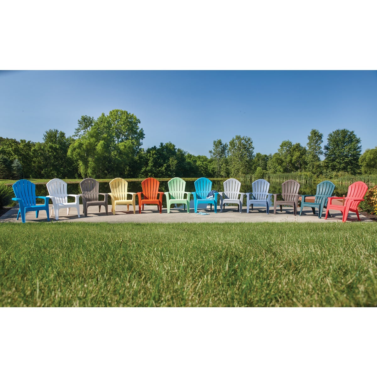 Adams RealComfort Bluestone Resin Adirondack Chair Hemlock Hardware