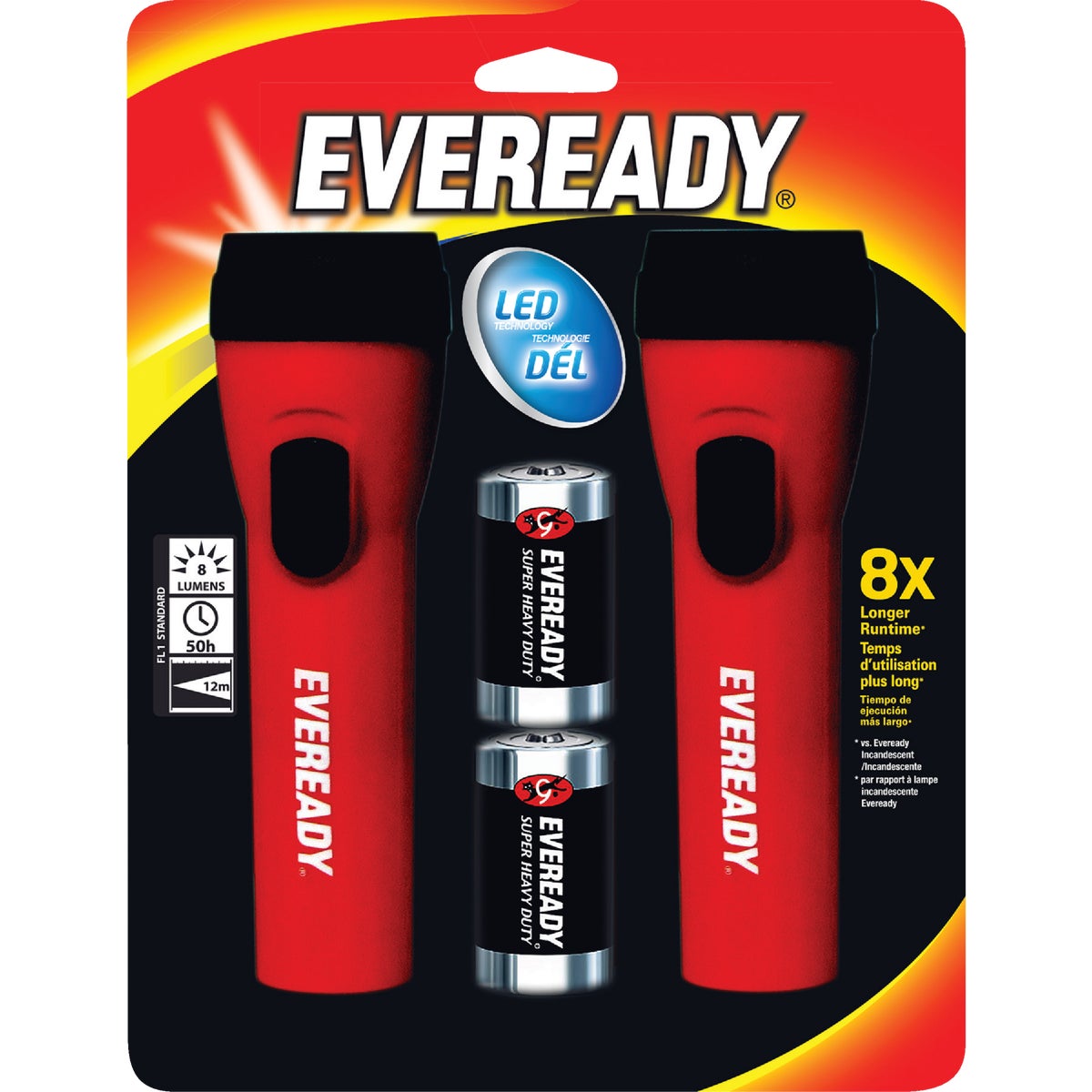 Eveready 7 Lm. LED 2D General Purpose Flashlight Set – Hemlock