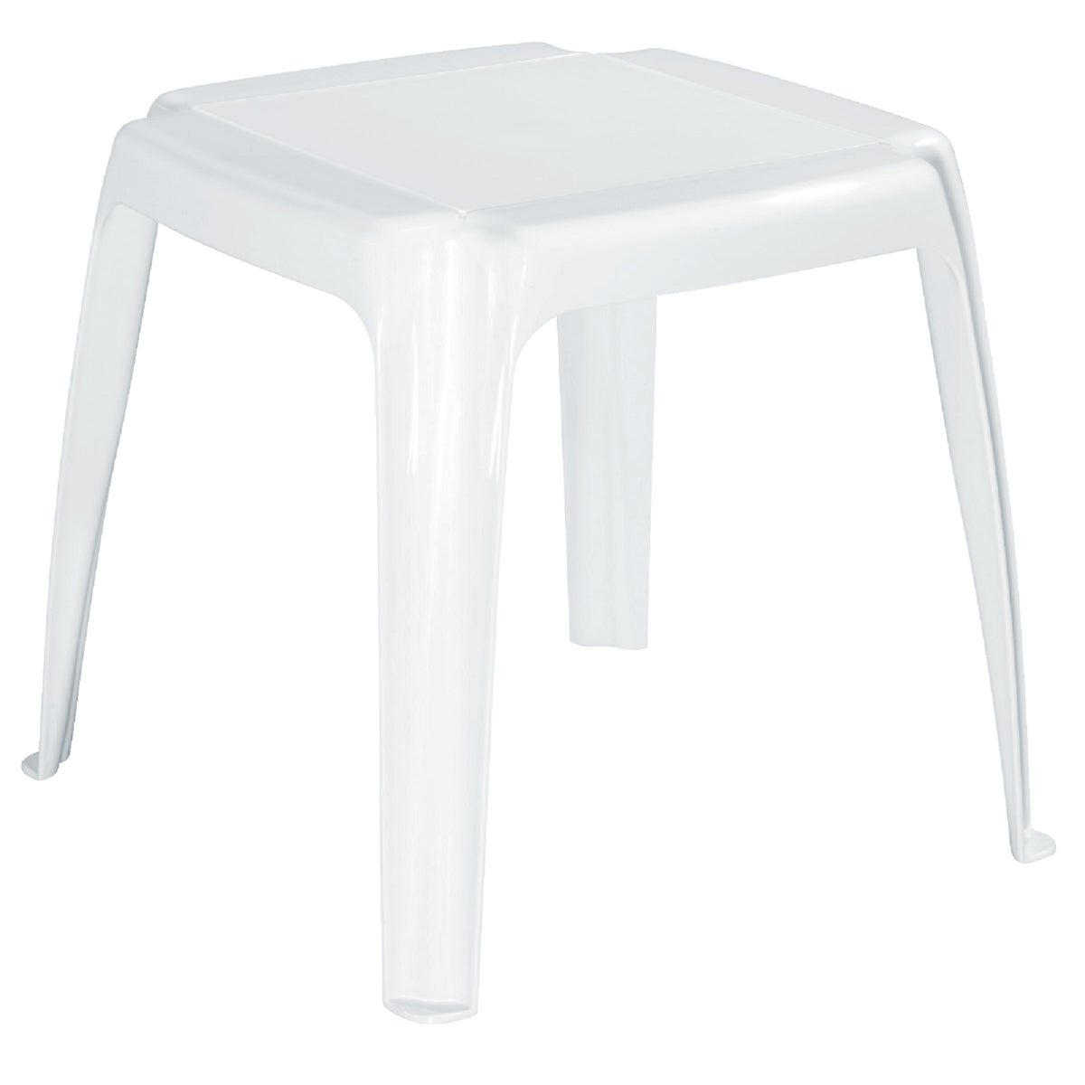 Adams White 16 In. Square Resin Side Table Hemlock Hardware