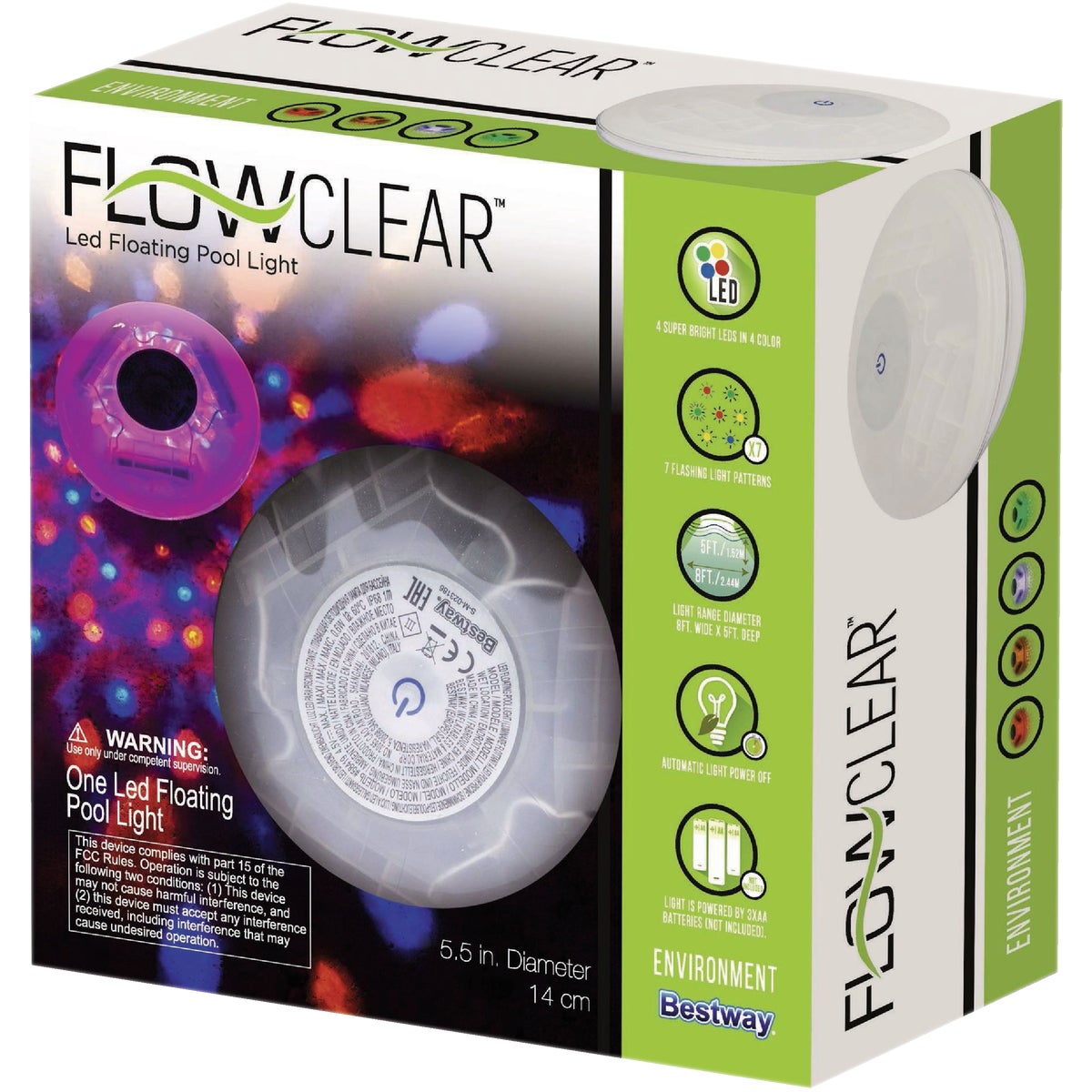 Bestway Flowclear 5 1 2 In. LED Floating Pool Light Hemlock Hardware