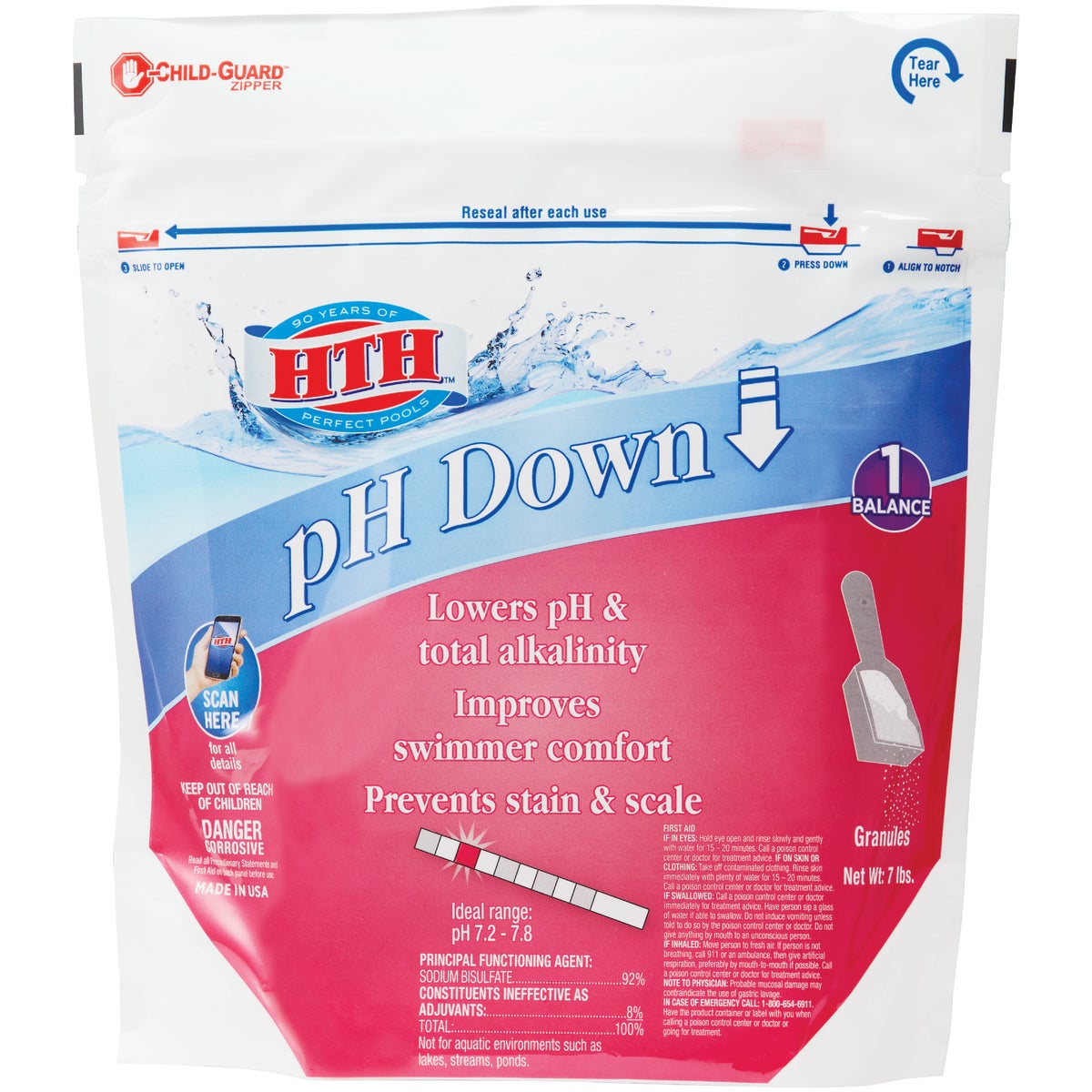 12 X 1,5 Kg BAYZID® PH Minus Granulat Für Den Pool