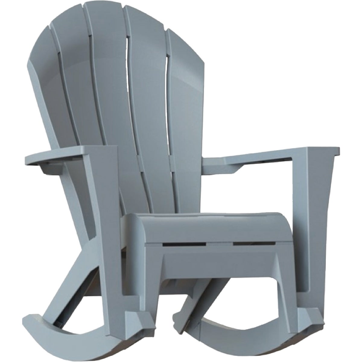 Adams Big Easy Westport Gray Resin Adirondack Rocking Chair Hemlock Hardware 