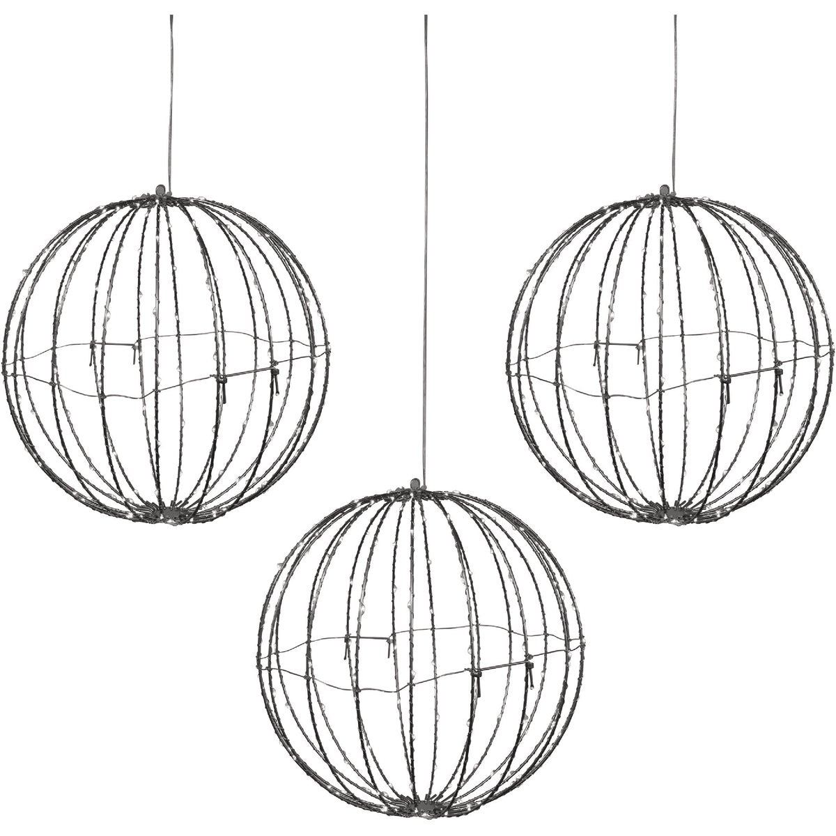 Alpine 8 In. Foldable Metal Sphere Multi-Color LED Christmas