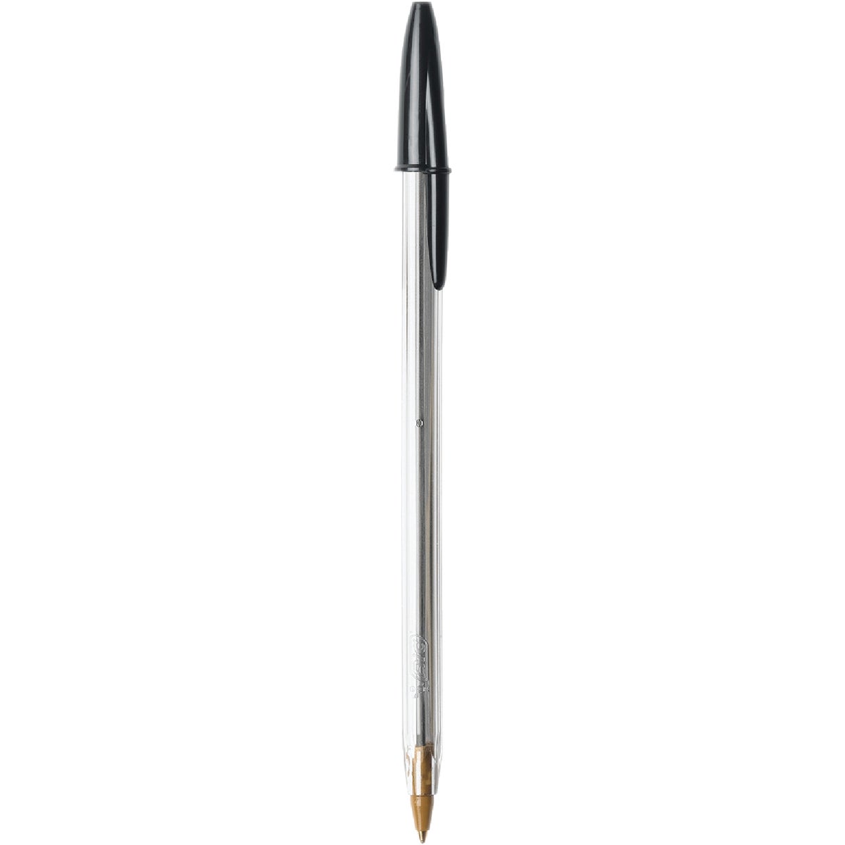 Bic Cristal Ball Pen Clear Barrel 1.0mm Tip 0.4mm Line Black Ref