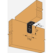 Image of Simpson Strong-Tie Outdoor Accents Avant Collection ZMAX Black Powder-Coated 2 x 90 Deg. 14 Ga. Framing Angle