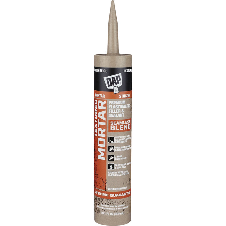 Image of DAP Textured Mortar 10.1 Oz. Beige Premium Elastomeric Filler & Sealant