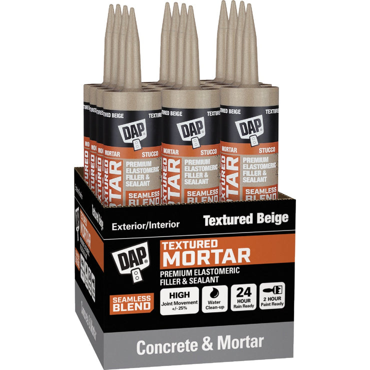 Image of DAP Textured Mortar 10.1 Oz. Beige Premium Elastomeric Filler & Sealant