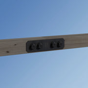 Image of Simpson Strong-Tie Outdoor Accents Avant Collection 4x 3 In. x 11-1/4 In. ZMAX Black Powder-Coated Strap
