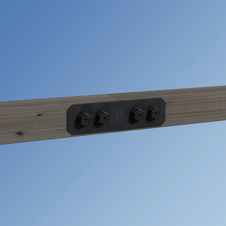 Image of Simpson Strong-Tie Outdoor Accents Avant Collection 4x 3 In. x 11-1/4 In. ZMAX Black Powder-Coated Strap