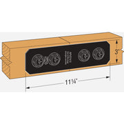 Image of Simpson Strong-Tie Outdoor Accents Avant Collection 4x 3 In. x 11-1/4 In. ZMAX Black Powder-Coated Strap