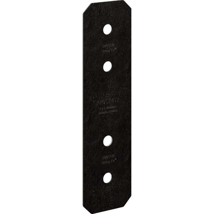 Image of Simpson Strong-Tie Outdoor Accents Avant Collection 4x 3 In. x 11-1/4 In. ZMAX Black Powder-Coated Strap