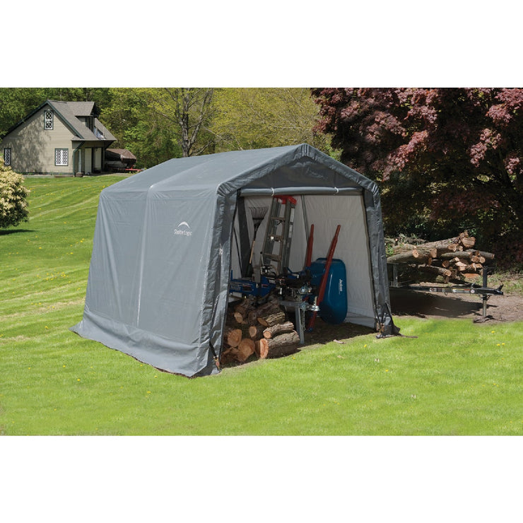 Image of ShelterLogic 10 Ft. x 10 Ft. Shed-in-a-Box, Peak Gray