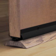 Image of M-D 1-3/4 In. x 1-5/8 In. x 36 In. Matte Black Aluminum U-Shaped Door Bottom with Drip Cap