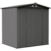 Image of Arrow EZEE 6 Ft. x 5 Ft. Galvanized Steel Storage Shed, Charcoal