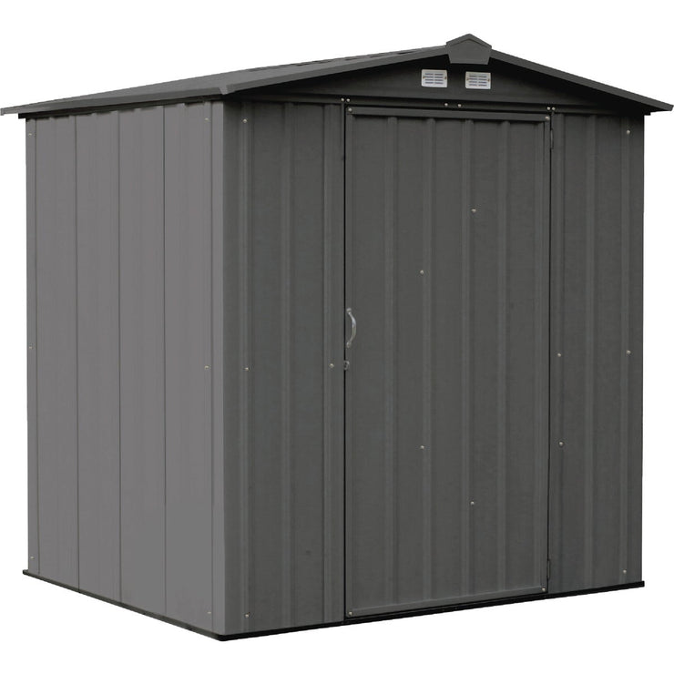 Image of Arrow EZEE 6 Ft. x 5 Ft. Galvanized Steel Storage Shed, Charcoal