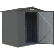 Image of Arrow EZEE 6 Ft. x 5 Ft. Galvanized Steel Storage Shed, Charcoal